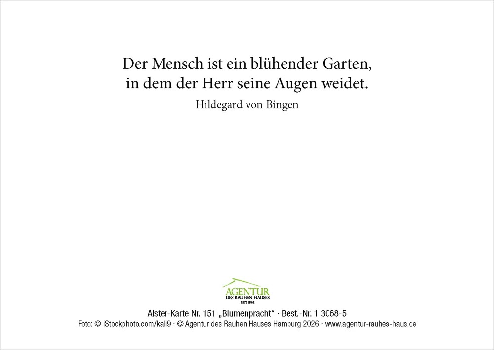 Alster-Karte Nr. 151: Blumenpracht mit Texteindruck