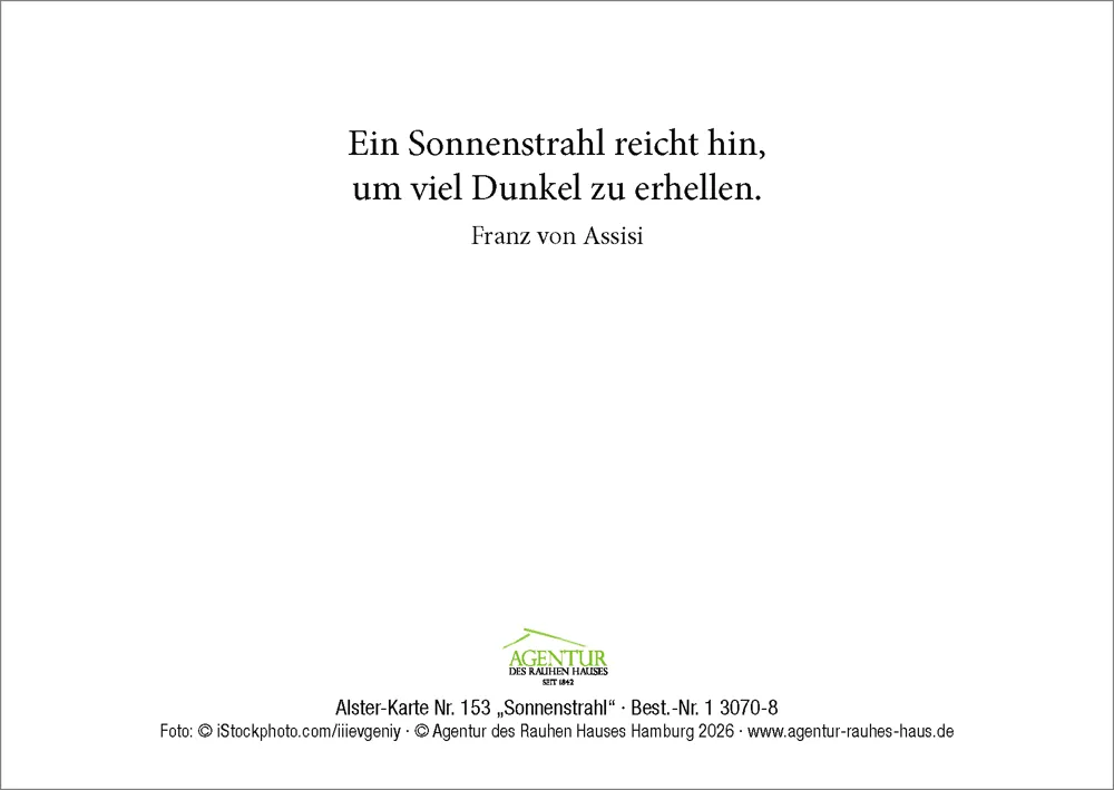 Alster-Karte Nr. 153: Sonnenstrahl