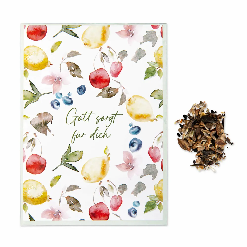 Blumensamen-Tütchen Gott sorgt für dich