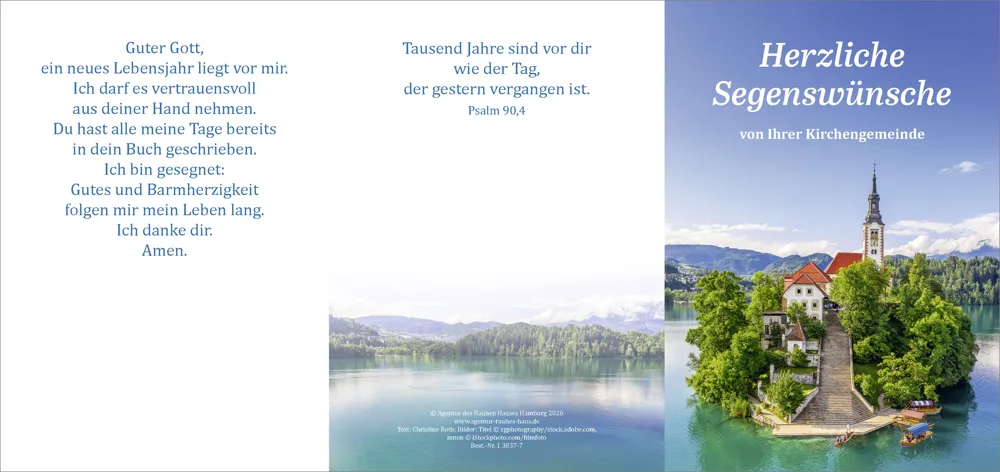 Faltkarte Herzliche Segenswünsche von Ihrer Kirchengemeinde (10 St.)