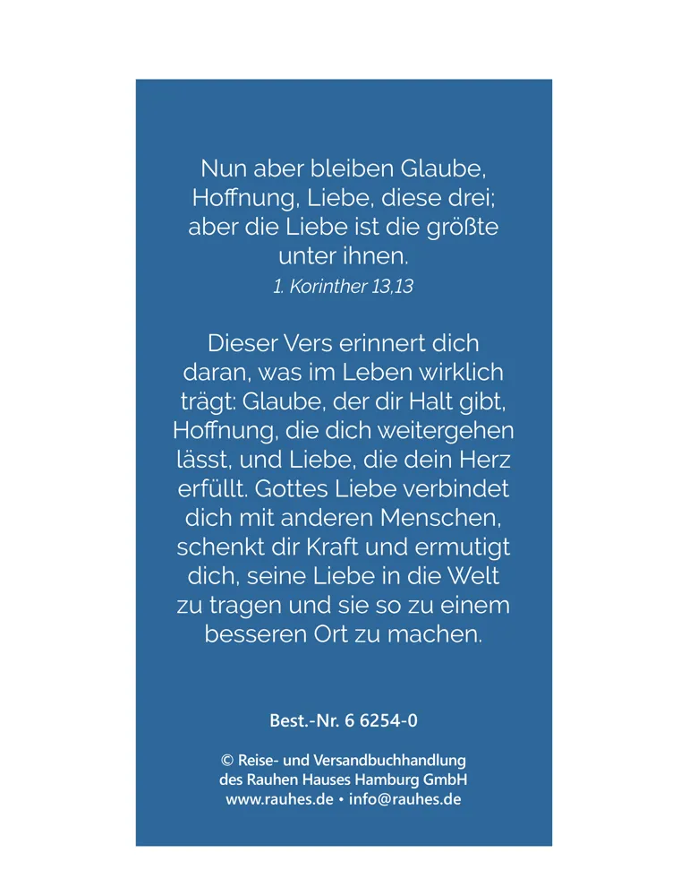 Holz-Lesezeichen Glaube-Liebe-Hoffnung