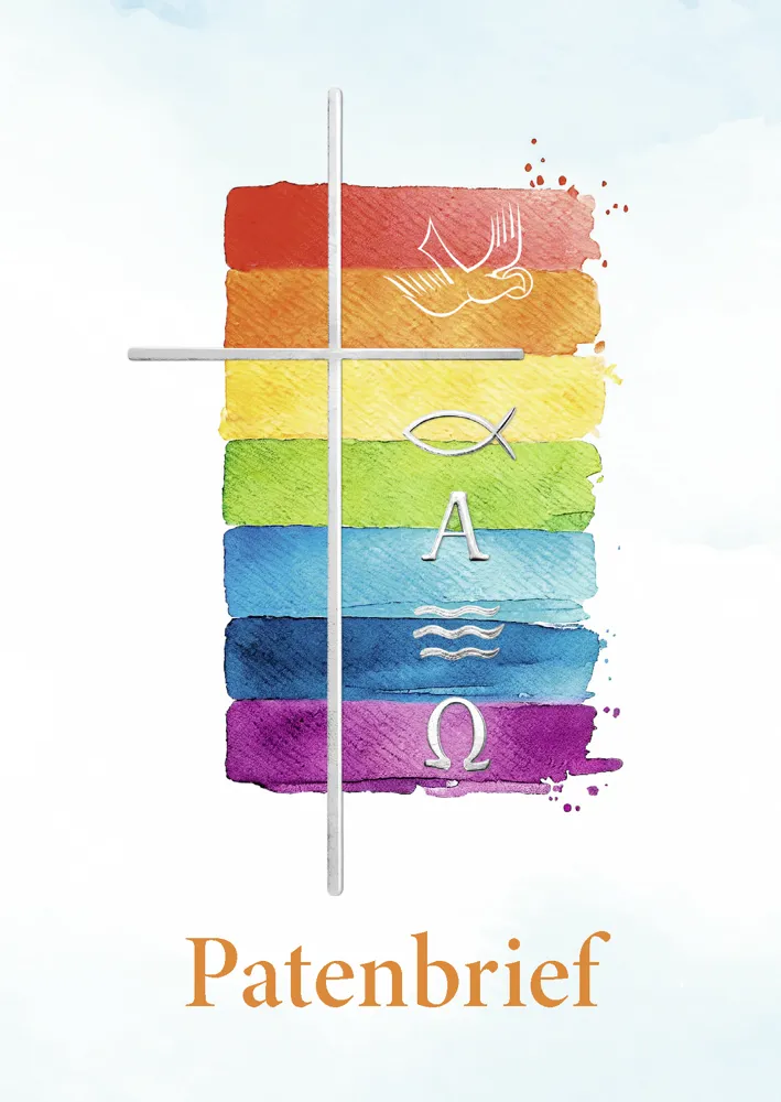 Patenbrief Motiv Regenbogen (10 St.)