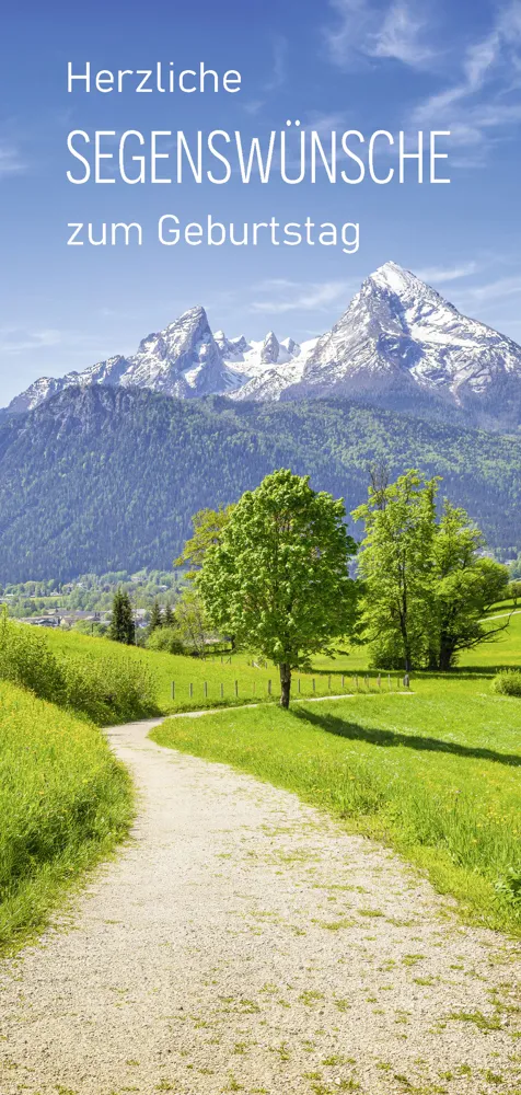 PC-Karte Herzliche Segenswünsche zum Geburtstag (10 St.) Motiv: Weg