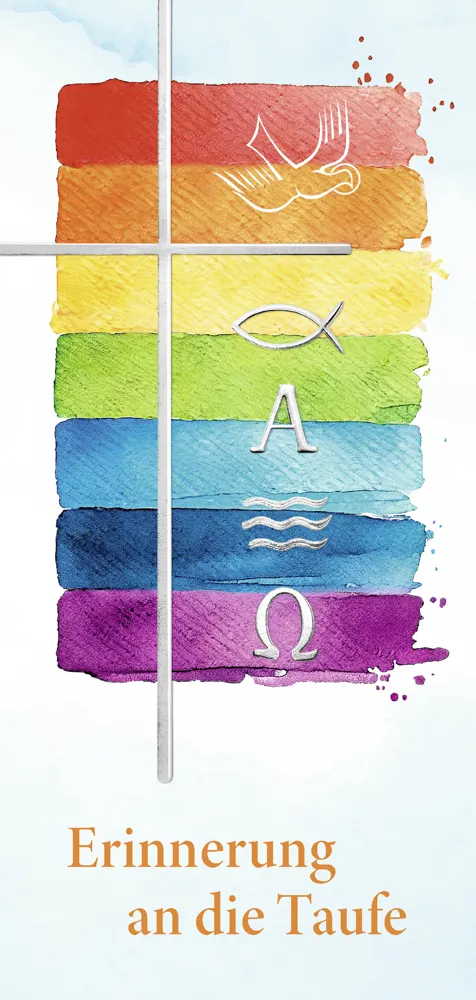 PC-Karte Taufzeugen Motiv: Regenbogen (10 St.)