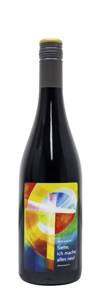 Rotwein mit Etikett Jahreslosung 2026 (10,53 EUR/Liter)