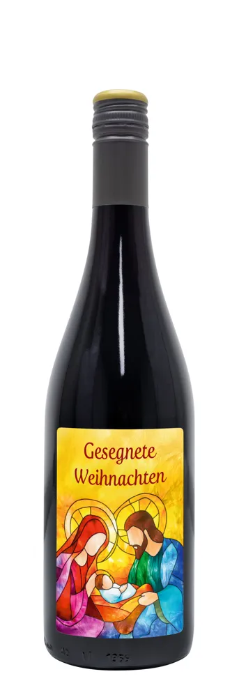 Rotwein mit Etikett Krippe (10,53 EUR/Liter)