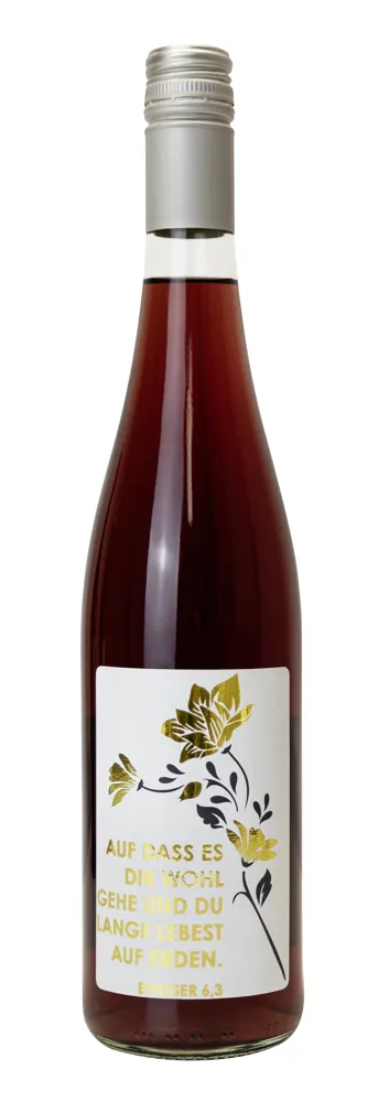 Traubensaft rot Bio mit Etikett "Gute Wünsche" (9,20 EUR/Liter)