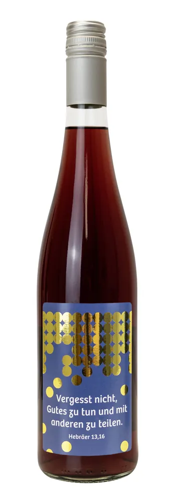 Traubensaft rot Bio mit Etikett "Gutes tun" (9,20 EUR/Liter)