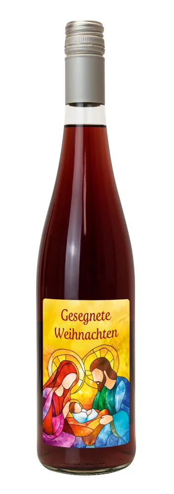 Traubensaft rot Bio mit Etikett Krippe (9,20 EUR/Liter)