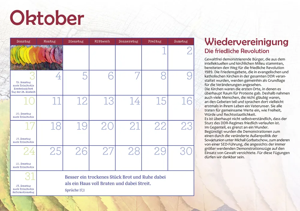 Viele Farben hat das Jahr 2027