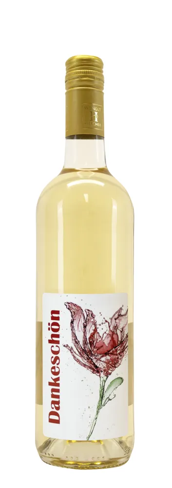 Weißwein mit Etikett Dankeschön (10,53 EUR/Liter)