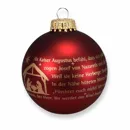 Christbaumkugel - Bordeaux "Weihnachtsgeschichte"