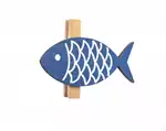 Holzklammer Fisch