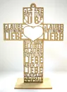 Text-Kreuz Glaube, Hoffnung, Liebe