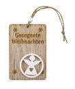 Holz-Geschenkanhänger "Gesegnete Weihnachten"